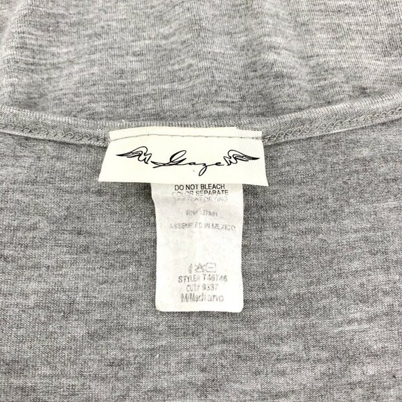 Gaze Womens Top Medium Gray Tis The Season To Be Preggers - Picture 5 of 6